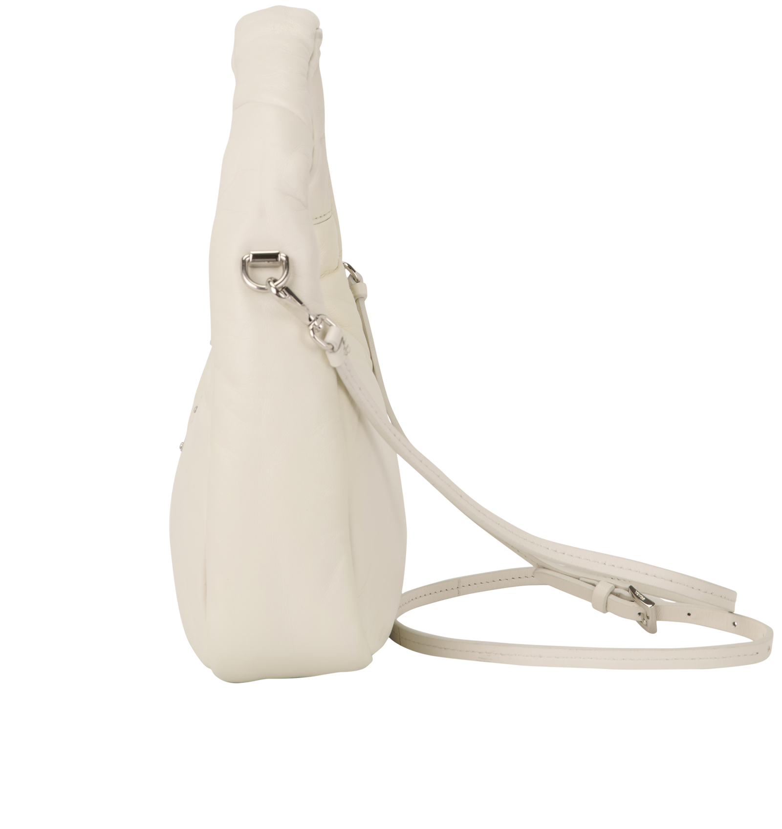 Mini Soft Padded Bag, &pound;750, Handbags, White, Leather, Bottom view